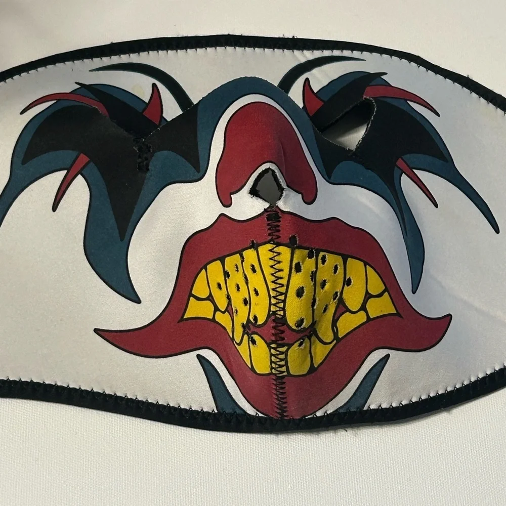 Zan Black and White Face Mask Headgear Motorcycle Evil Clown Joker Face
